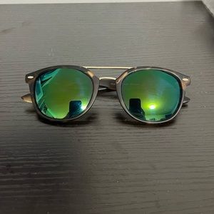 Columbia polarized C546SP firecamp sunglasses tortoise and gold / green and blue